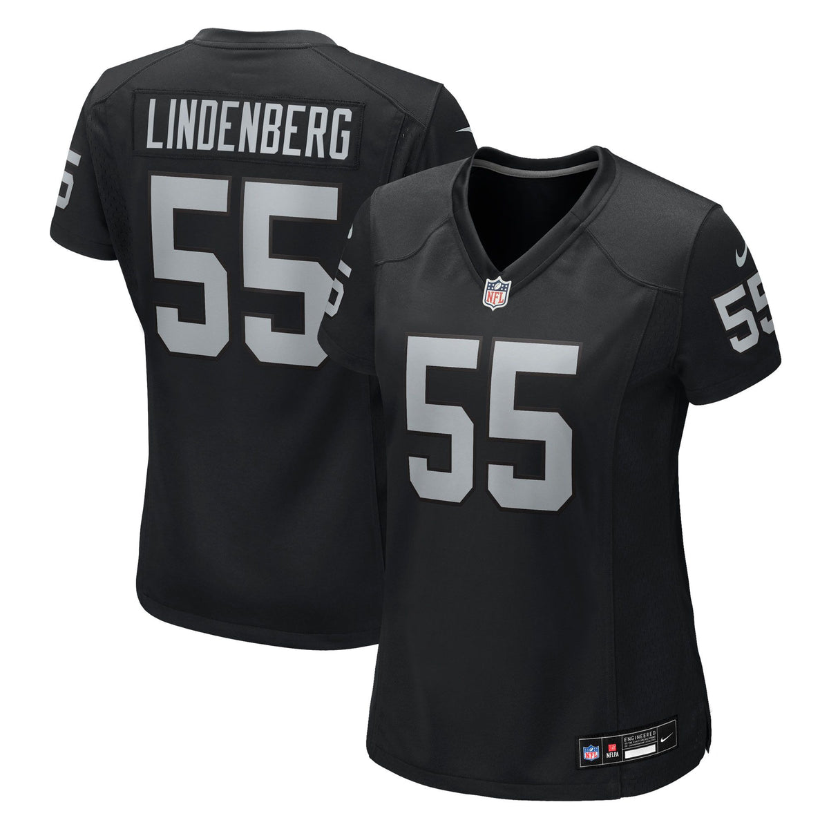 Women's Las Vegas Raiders Cody Lindenberg Nike Black Team Game Jersey