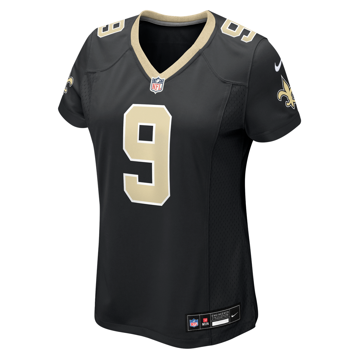 Women's New Orleans Saints Drew Brees Nike Black Team Game Jersey