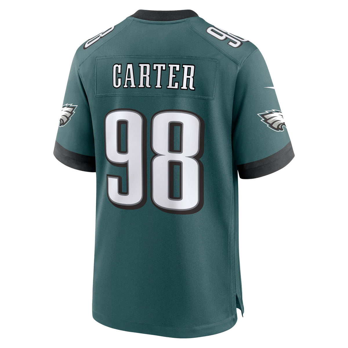 Men's Philadelphia Eagles Jalen Carter Nike Midnight Green Team Game Jersey