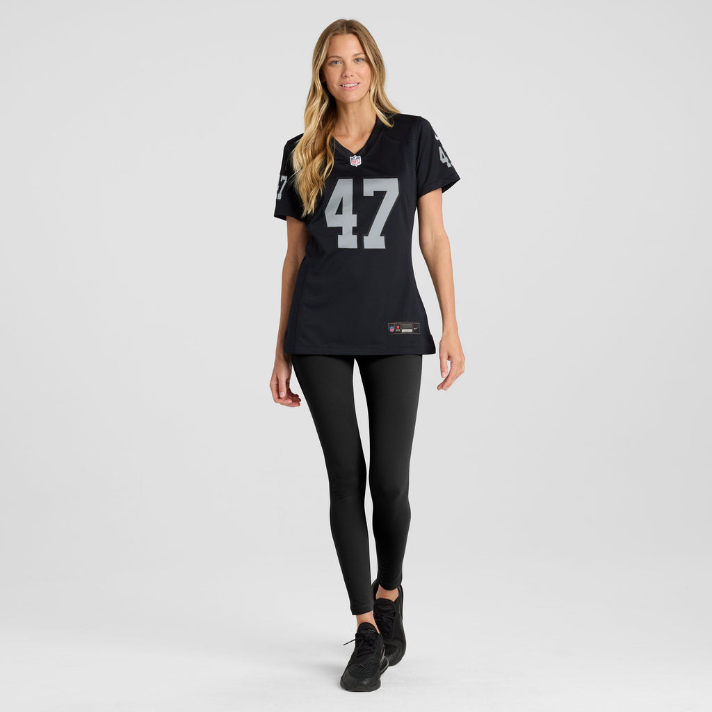 Women's Las Vegas Raiders Alex Ward Nike Black Team Game Jersey