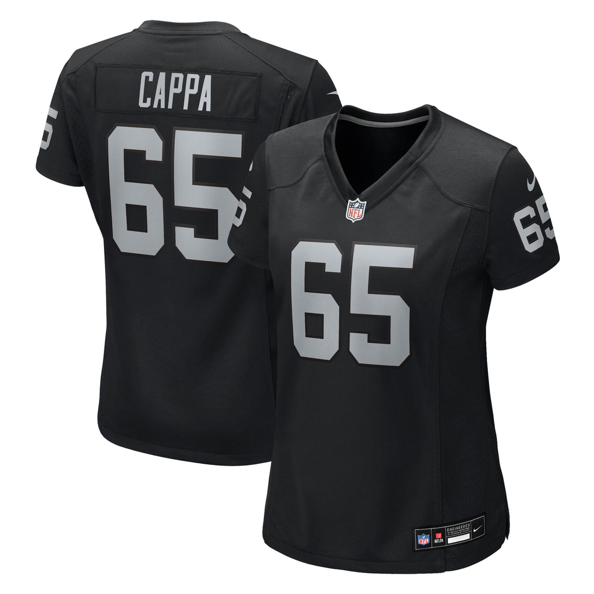 Women's Las Vegas Raiders Alex Cappa Nike Black Team Game Jersey