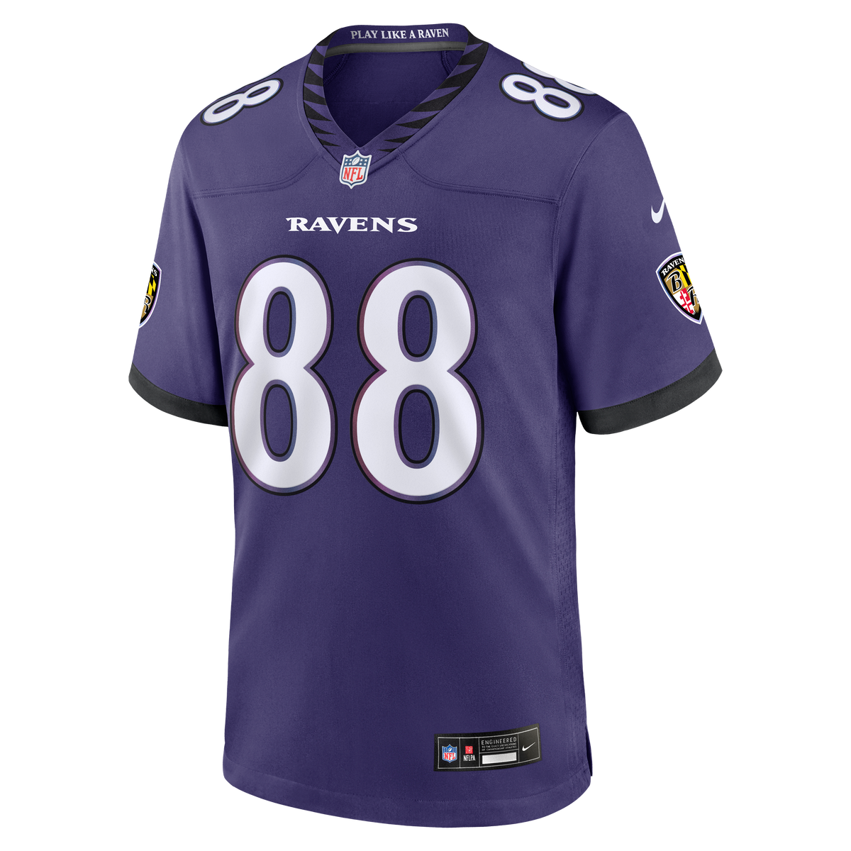 Men's Baltimore Ravens Matthew Hibner Nike Purple Team Game Jersey