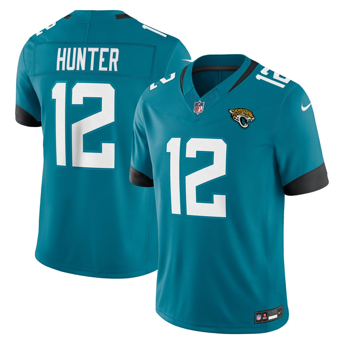 Men's Jacksonville Jaguars Travis Hunter Nike Teal Team Vapor Fuse Stitched Limited Jersey