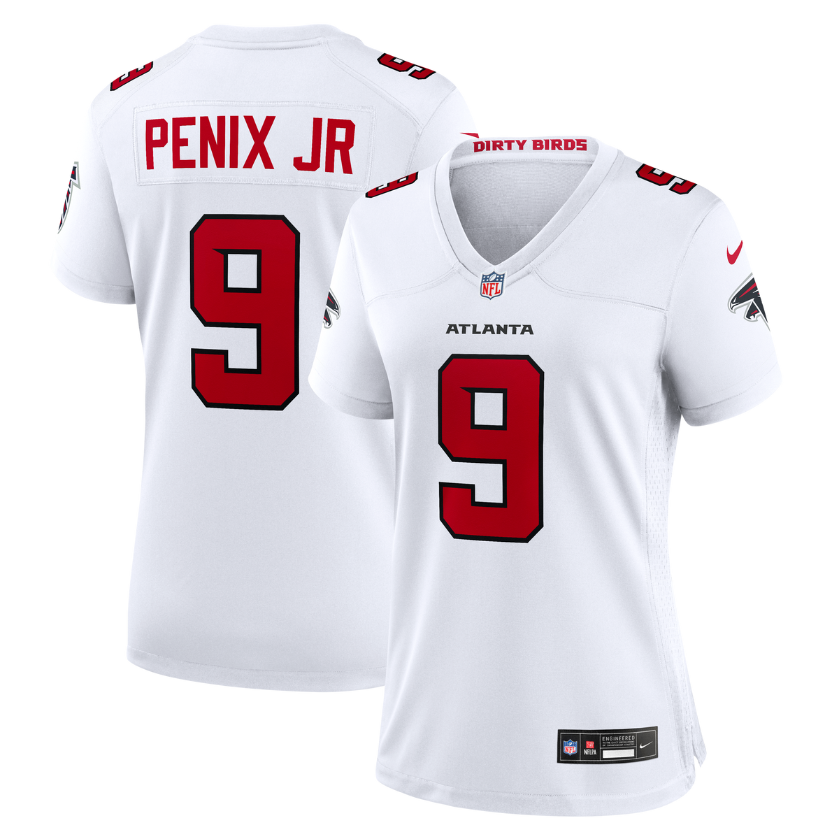 Women's Atlanta Falcons Michael Penix Jr Nike White Game Jersey