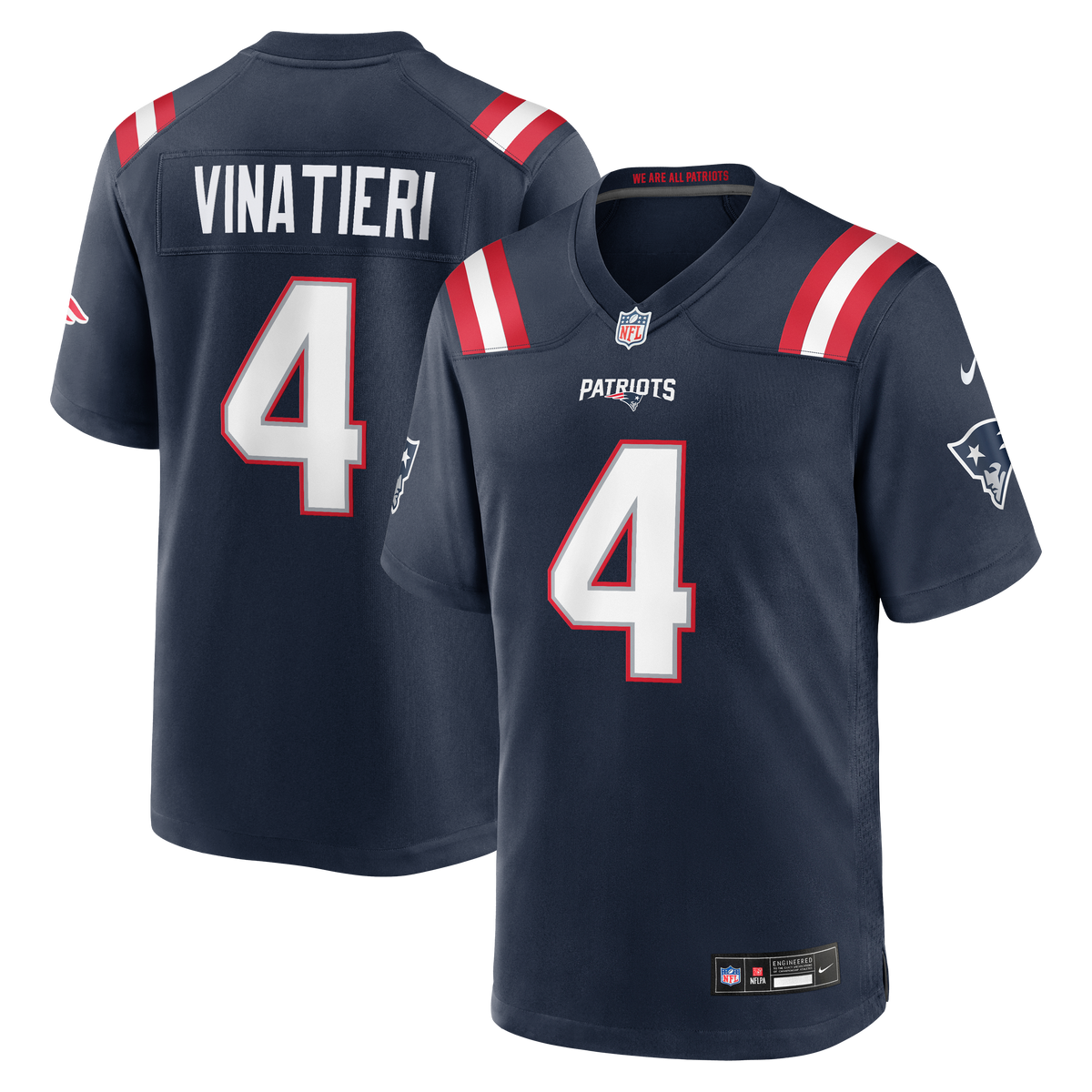Men's New England Patriots Adam Vinatieri Nike Navy Team Retired Game Jersey
