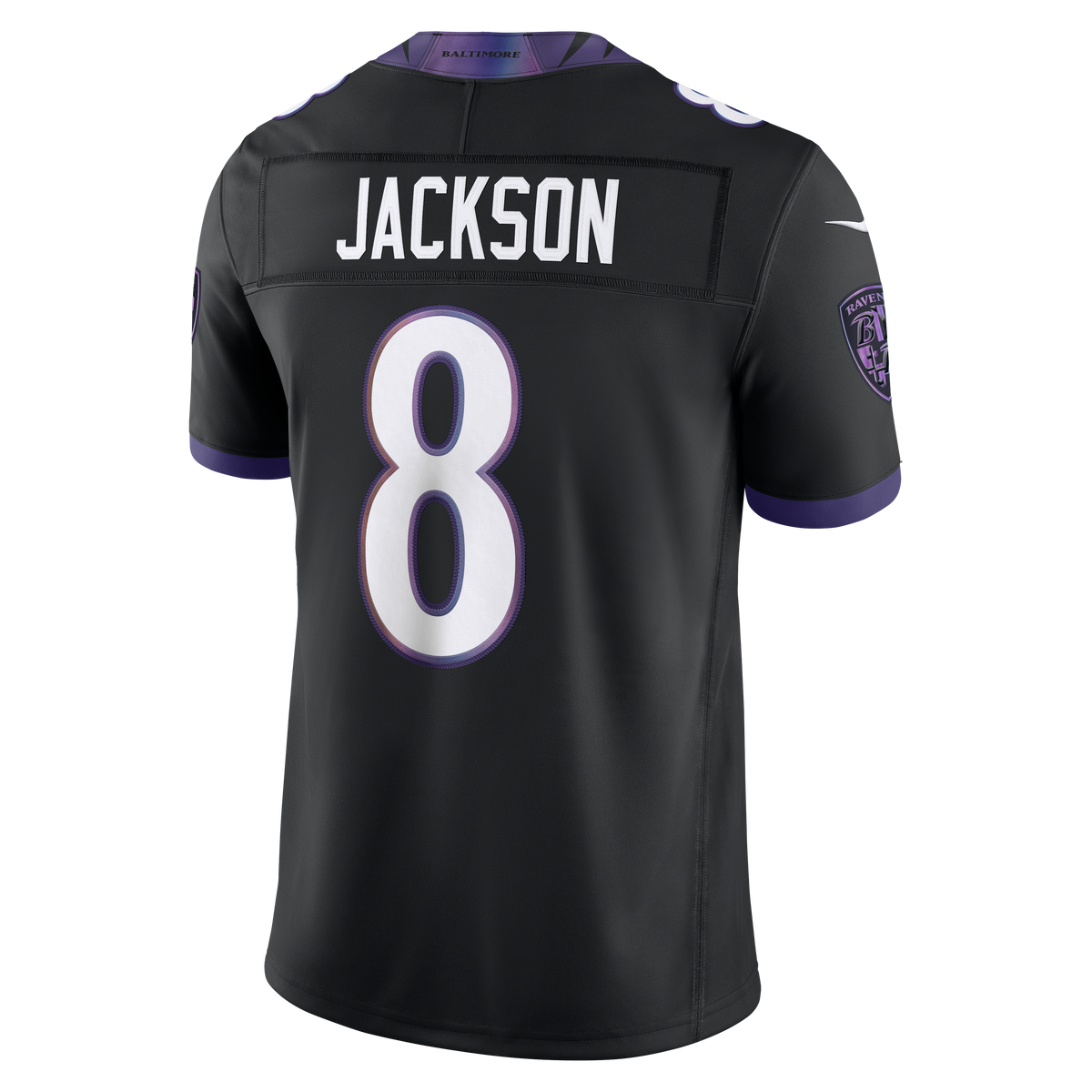 Men's Baltimore Ravens Lamar Jackson Nike Black Alternate Alternate Vapor Fuse Stitched Limited Jersey