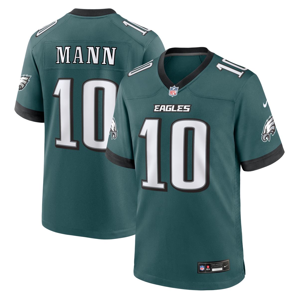 Men's Philadelphia Eagles Braden Mann Nike Midnight Green Team Game Jersey