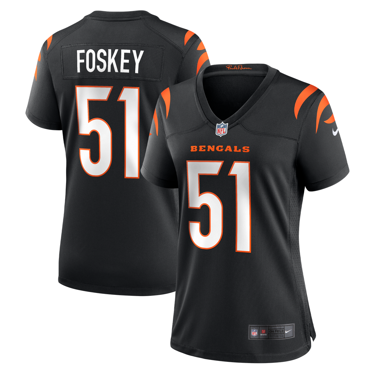 Women's Cincinnati Bengals Isaiah Foskey Nike Black Team Game Jersey