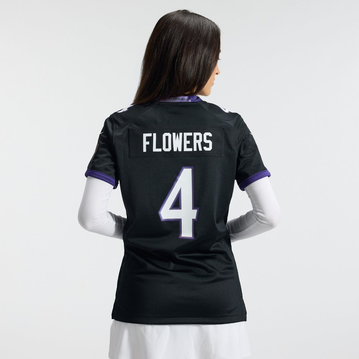 Women's Baltimore Ravens Zay Flowers Nike Black Alternate Game Jersey
