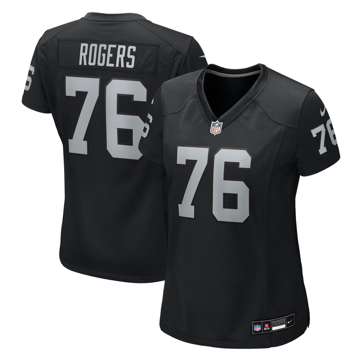 Women's Las Vegas Raiders Caleb Rogers Nike Black Team Game Jersey