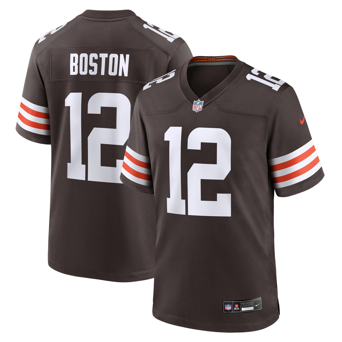 Men's Cleveland Browns Denzel Boston Nike Brown Game Jersey