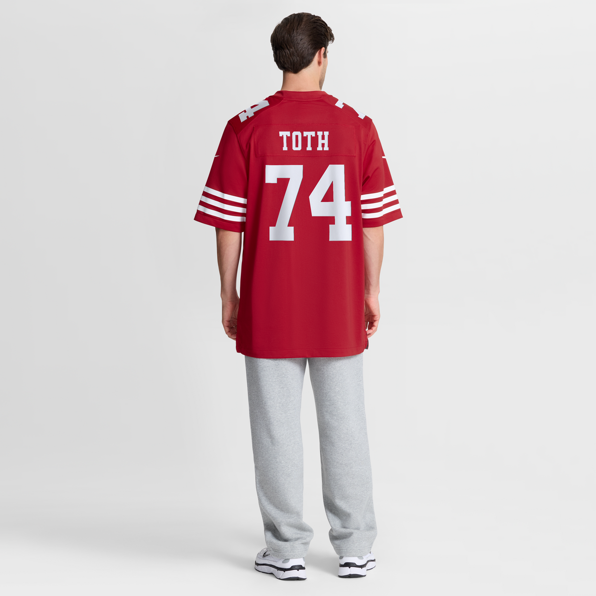 Men's San Francisco 49Ers Brett Toth Nike Scarlet Team Game Jersey