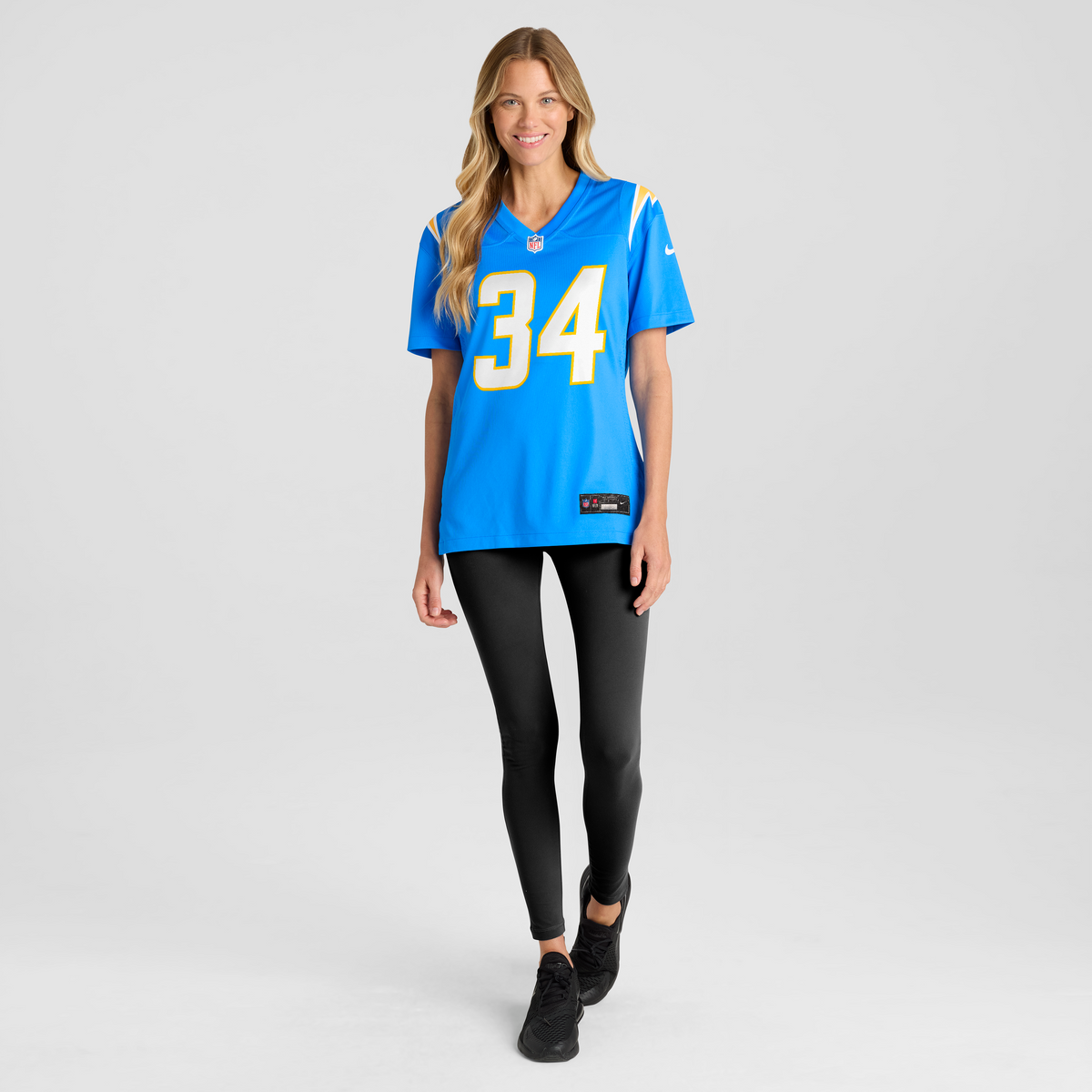 Women's Los Angeles Chargers Keaton Mitchell Nike Powder Blue Team Game Jersey