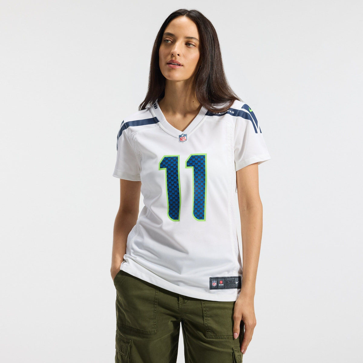 Women's Seattle Seahawks Jaxon Smith Njigba Nike White Game Jersey