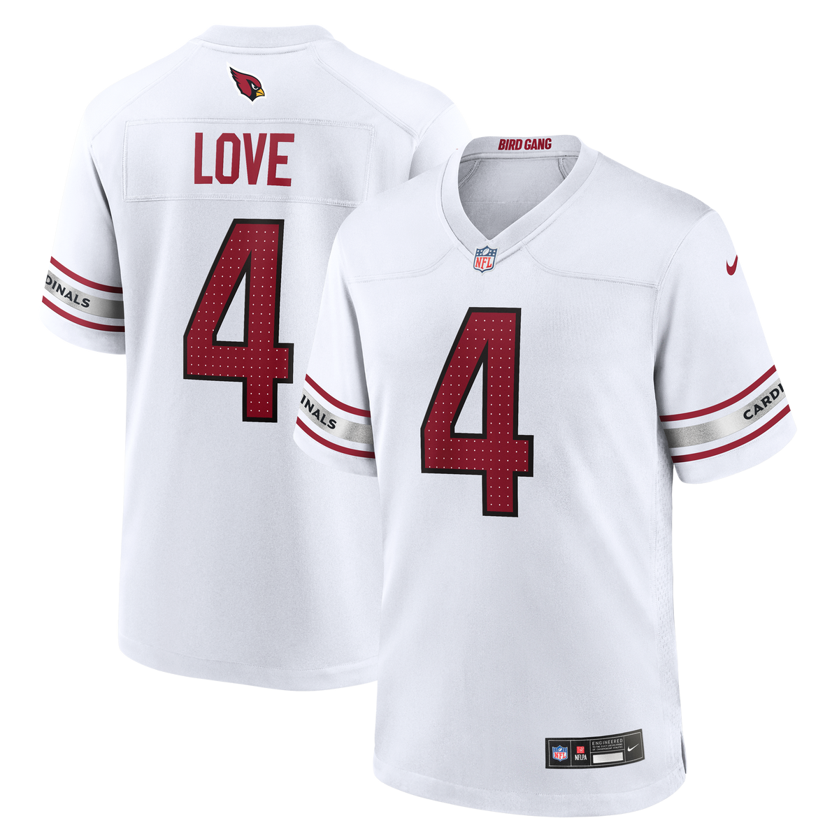 Men's Arizona Cardinals Jeremiyah Love Nike White Game Player Jersey