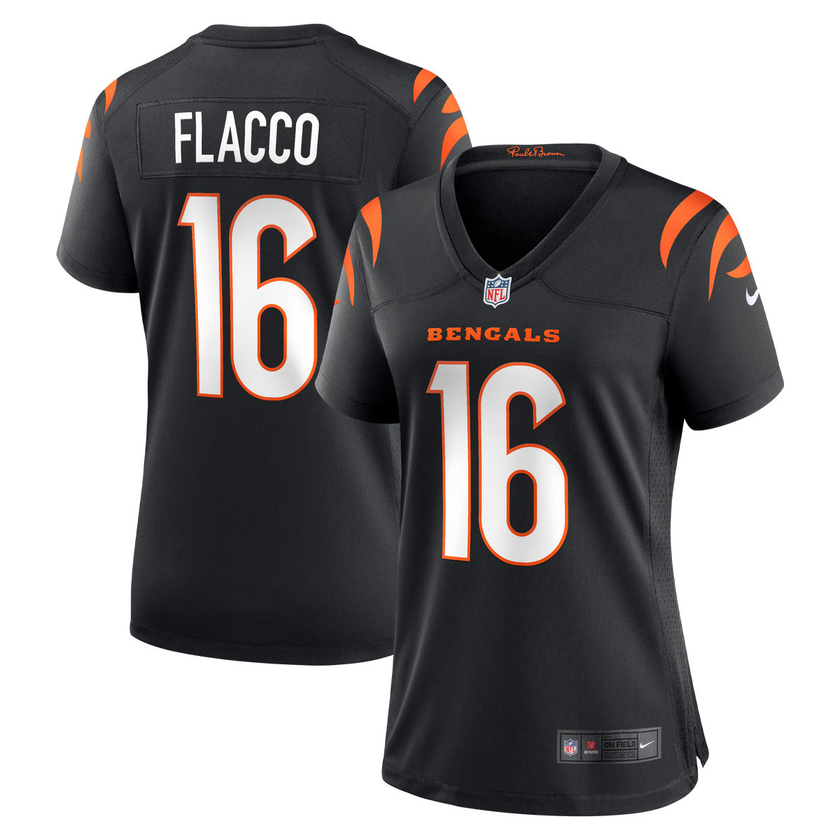 Women's Cincinnati Bengals Joe Flacco Nike Black Team Game Jersey