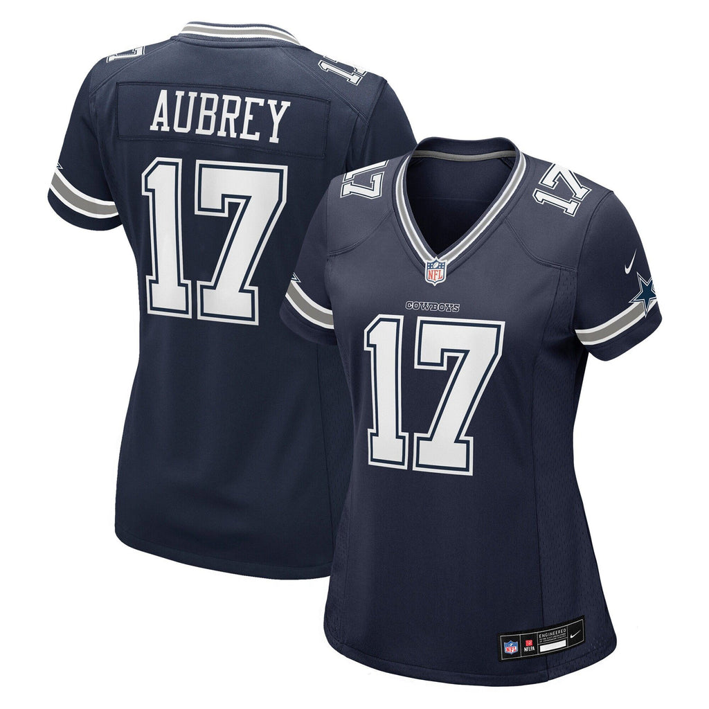 Women's Dallas Cowboys Brandon Aubrey Nike Navy Team Game Jersey