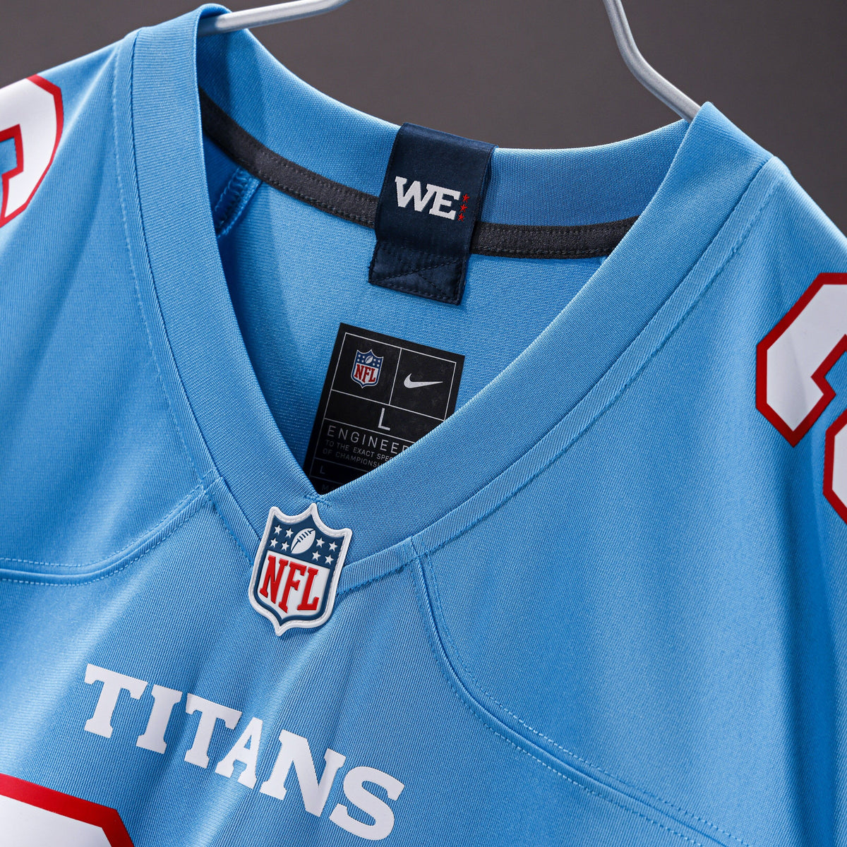 Men's Tennessee Titans Keldric Faulk Nike Light Blue Team Game Jersey