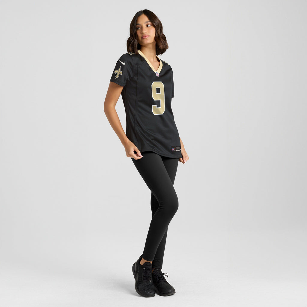Women's New Orleans Saints Drew Brees Nike Black Team Game Jersey