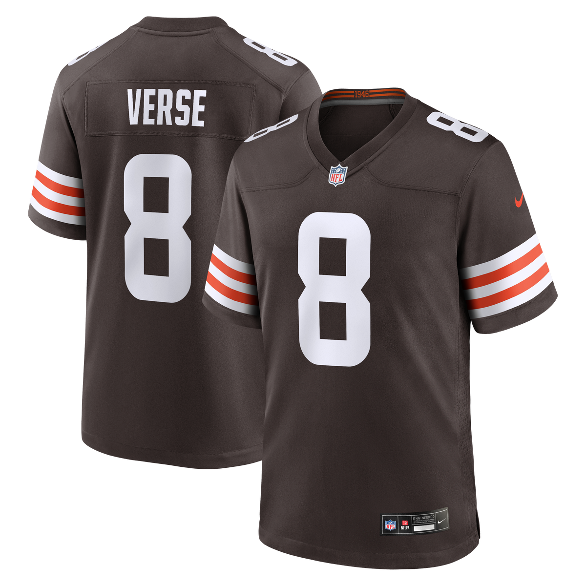 Men's Cleveland Browns Jared Verse Nike Brown Mens Nike Game Jersey