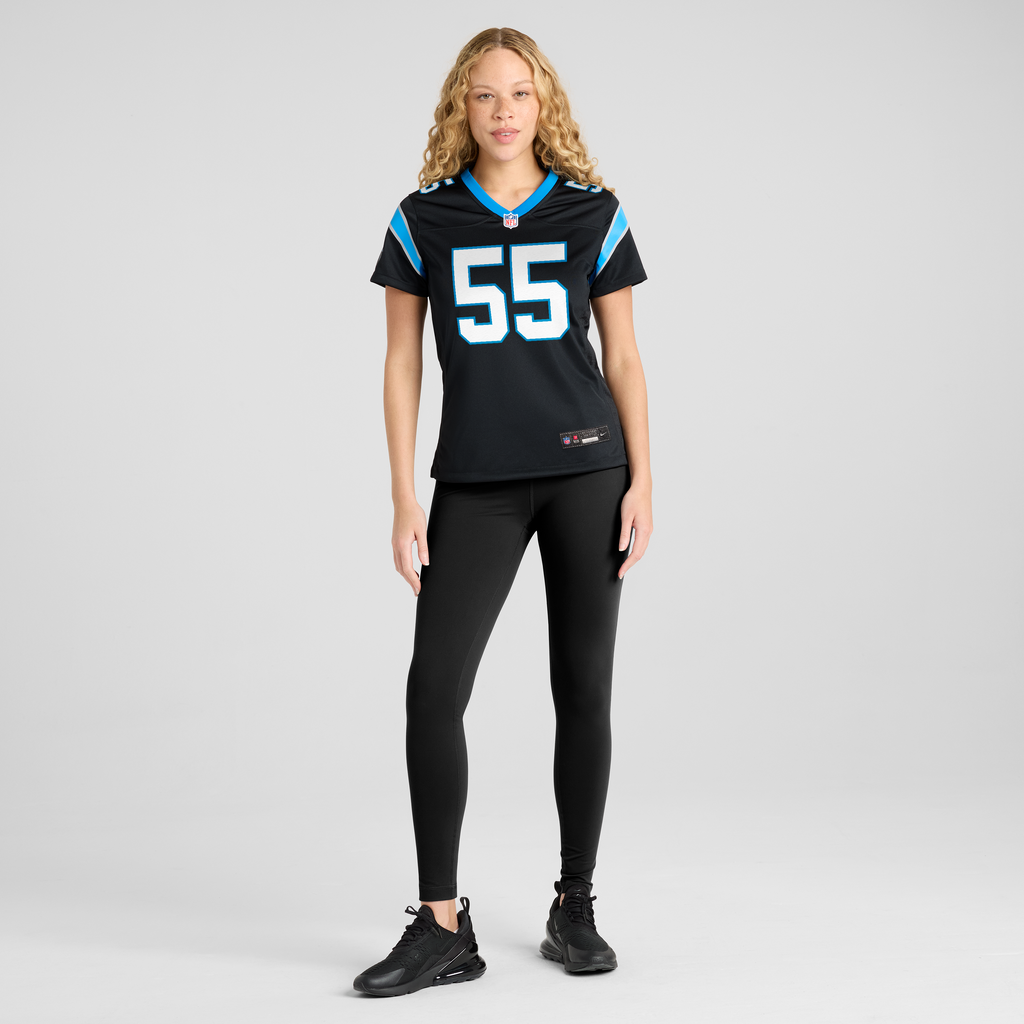 Women's Carolina Panthers Maema Njongmeta Nike Black Team Game Jersey