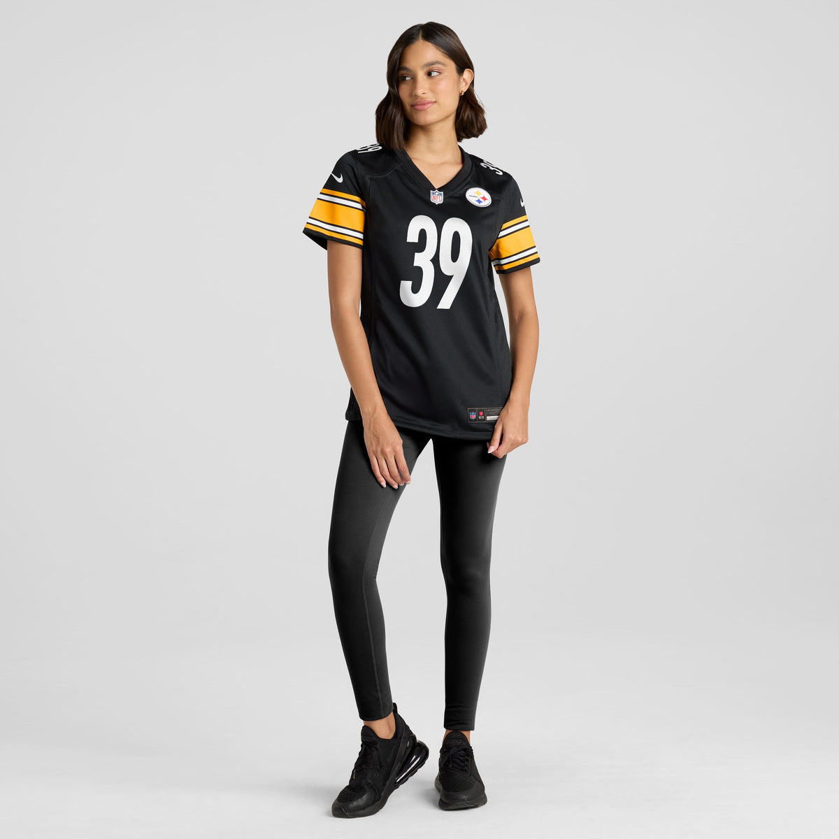 Women's Pittsburgh Steelers Malik Harrison Nike Black Team Game Jersey
