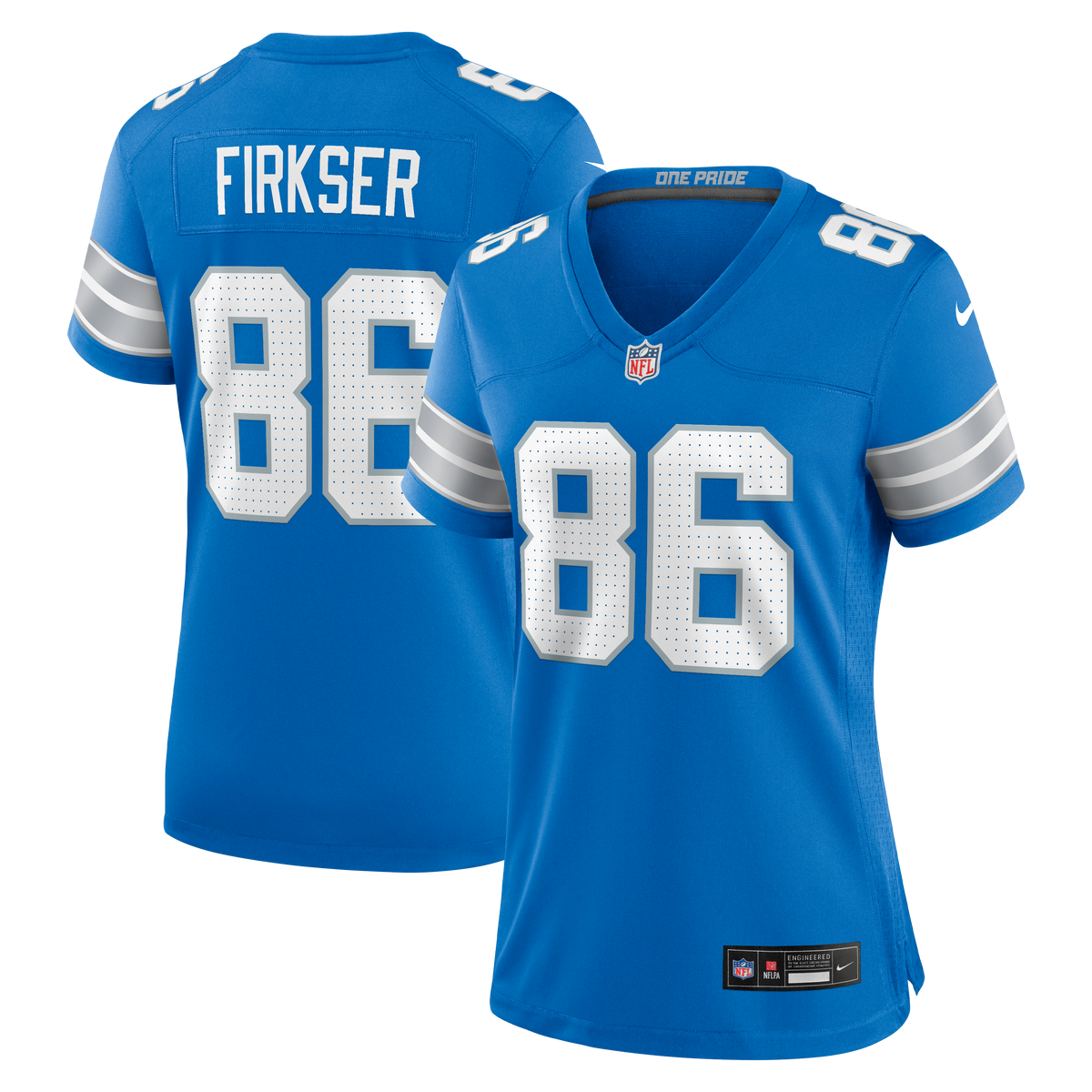 Women's Detroit Lions Anthony Firkser Nike Blue Team Game Jersey