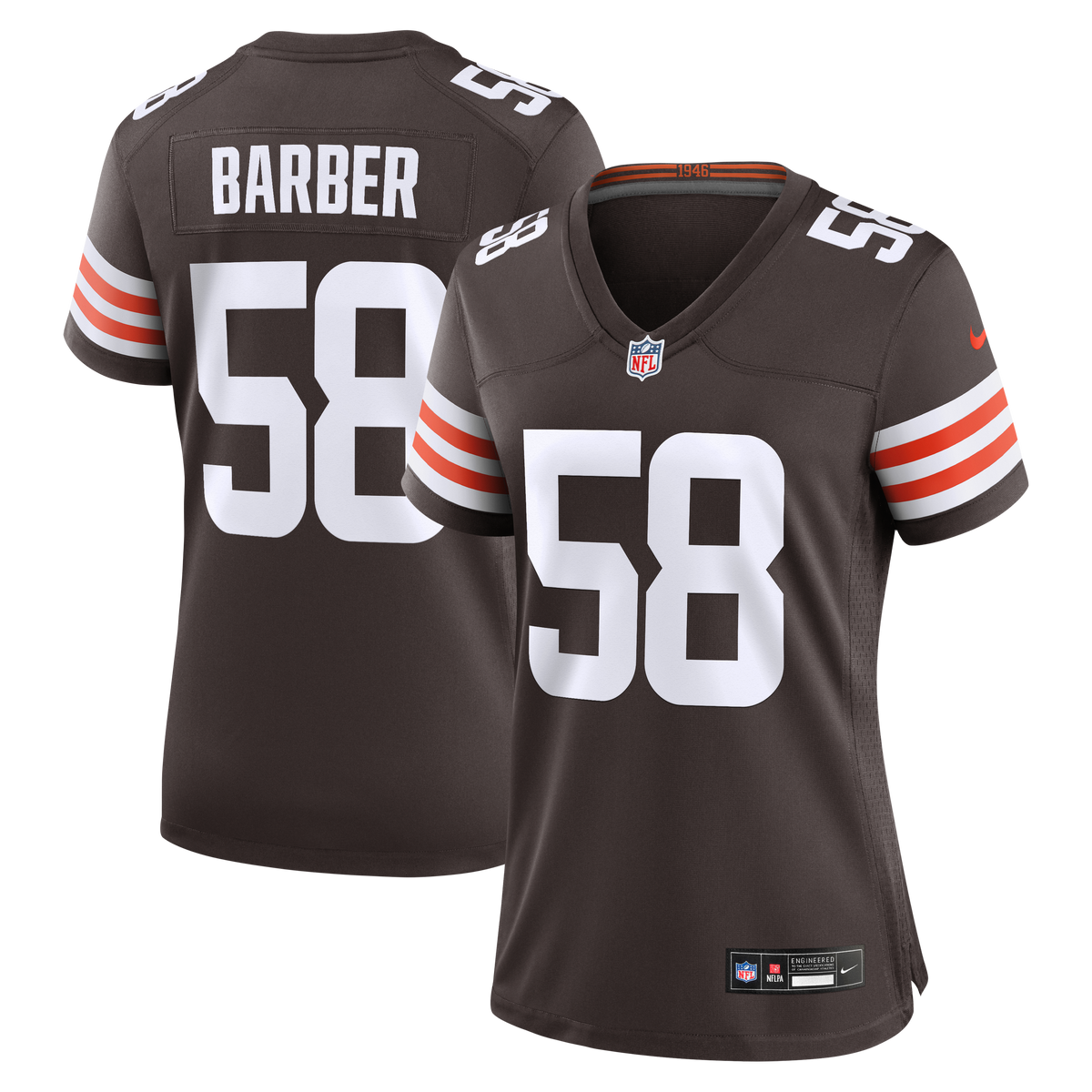 Women's Cleveland Browns Austin Barber Nike Brown Team Game Jersey