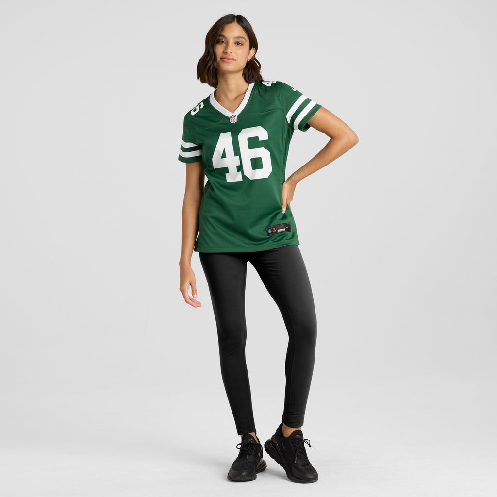 Women's New York Jets Joseph Ossai Nike Legacy Green Team Game Jersey