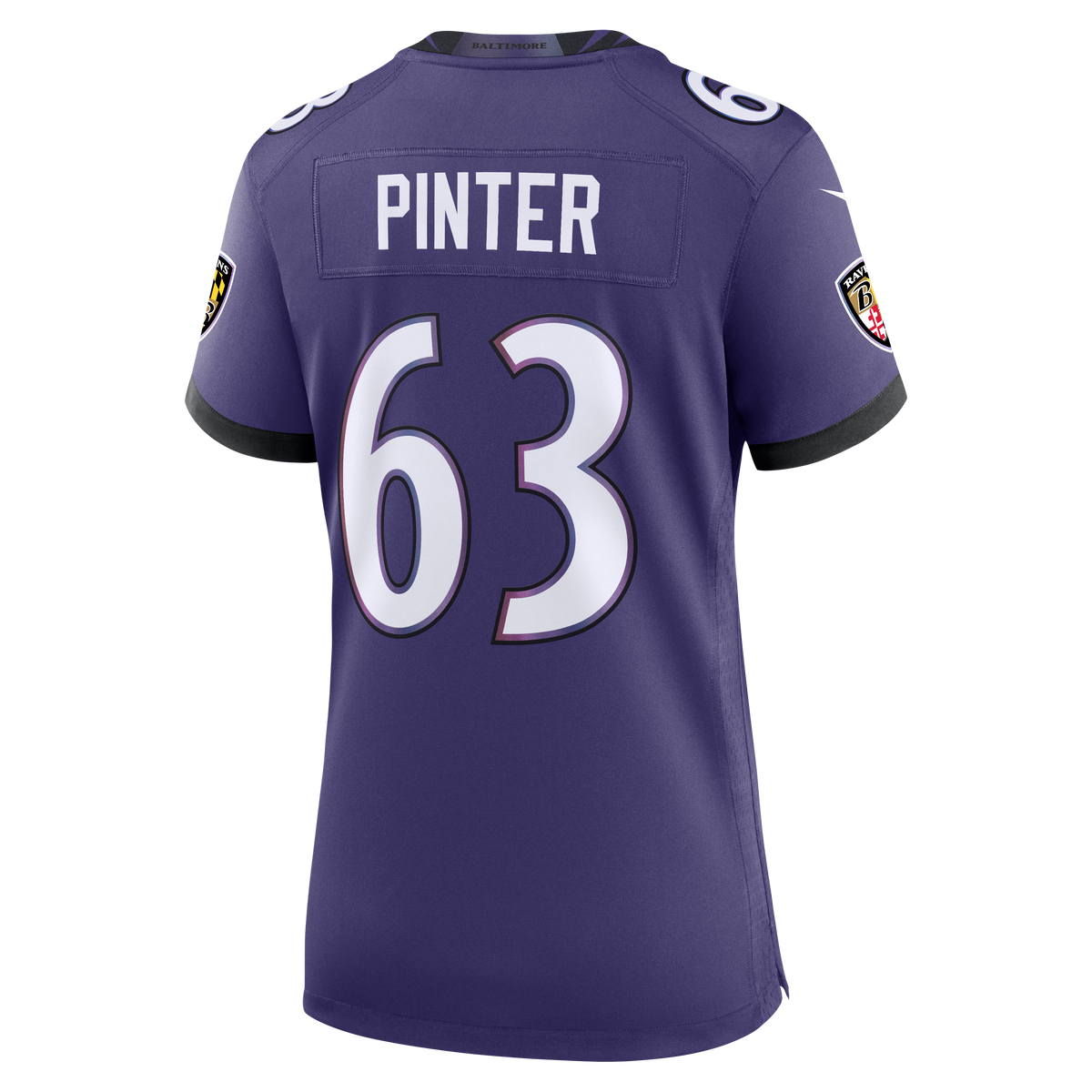 Women's Baltimore Ravens Danny Pinter Nike Purple Team Game Jersey