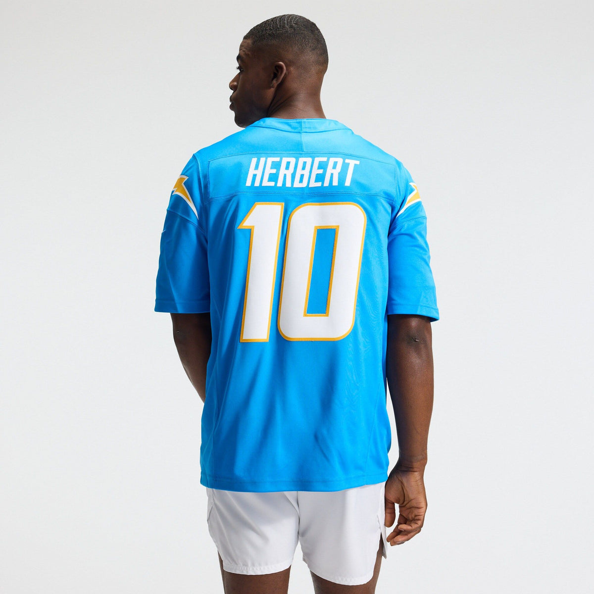 Men's Los Angeles Chargers Justin Herbert Nike Powder Blue Team Vapor Fuse Stitched Limited Jersey