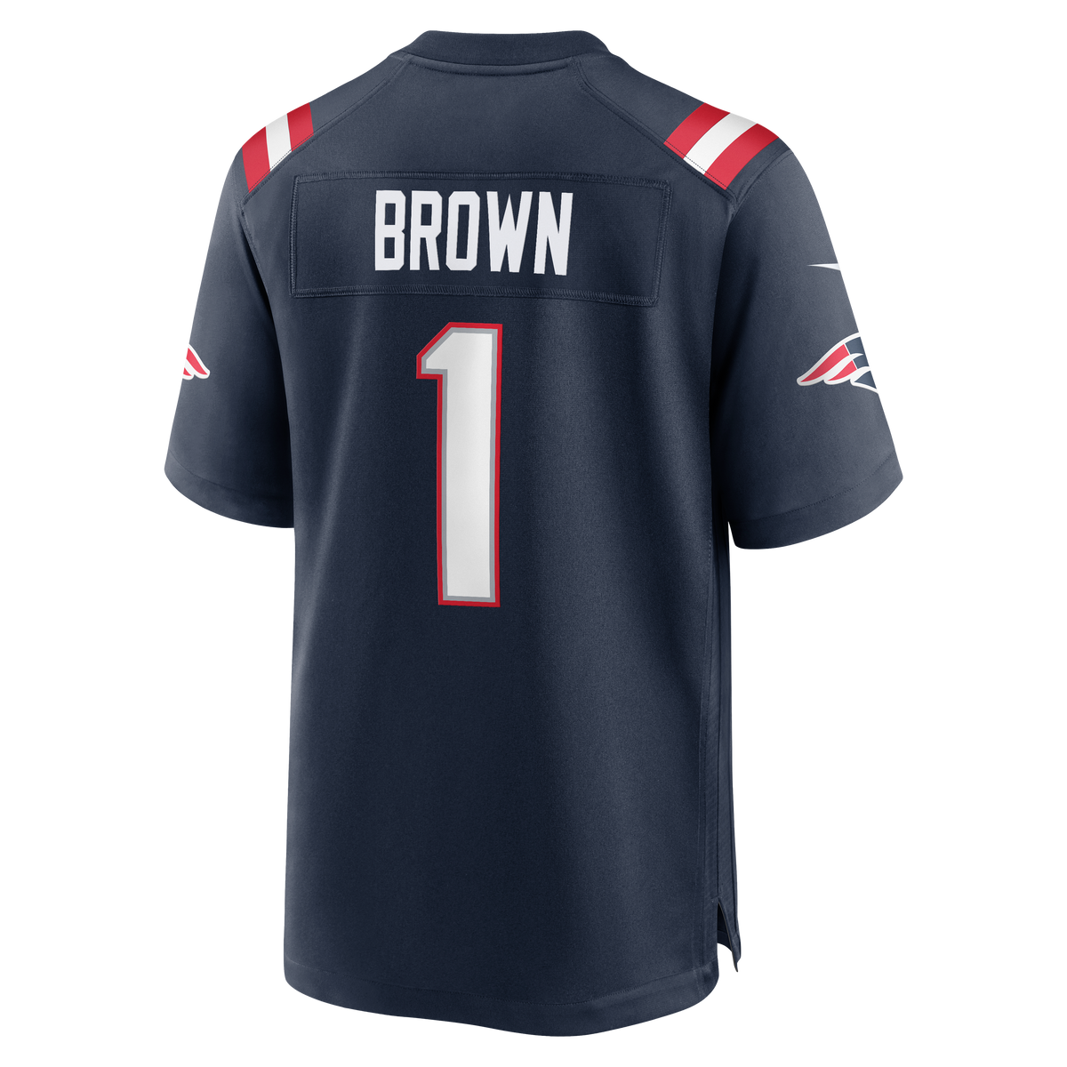 Men's New England Patriots Aj Brown Nike Navy Team Game Jersey