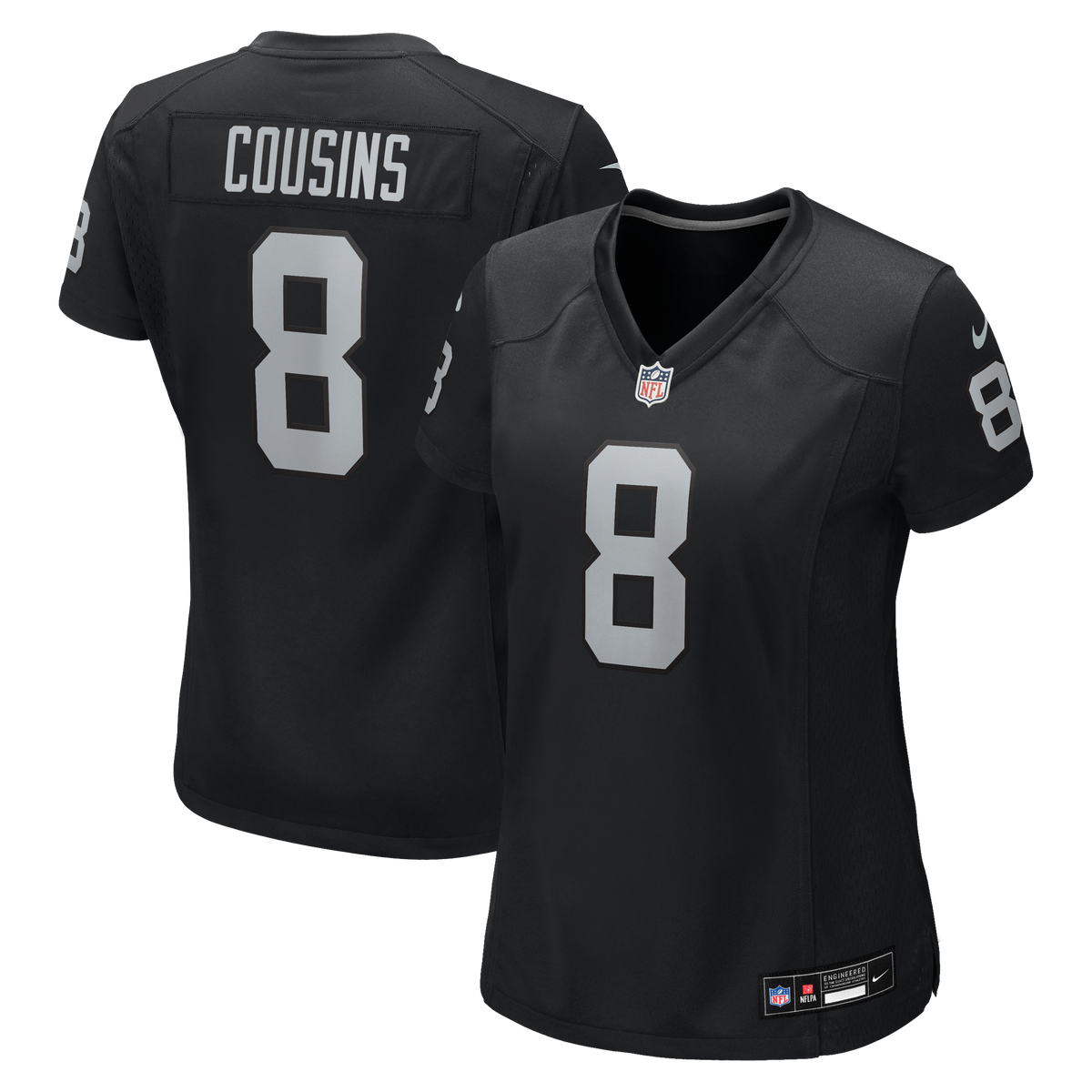 Women's Las Vegas Raiders Kirk Cousins Nike Black Team Game Jersey