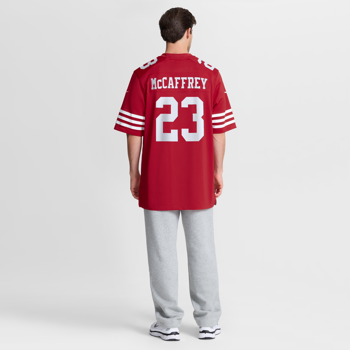 Men's San Francisco 49Ers Christian Mccaffrey Nike Scarlet 80Th Anniversary Game Jersey
