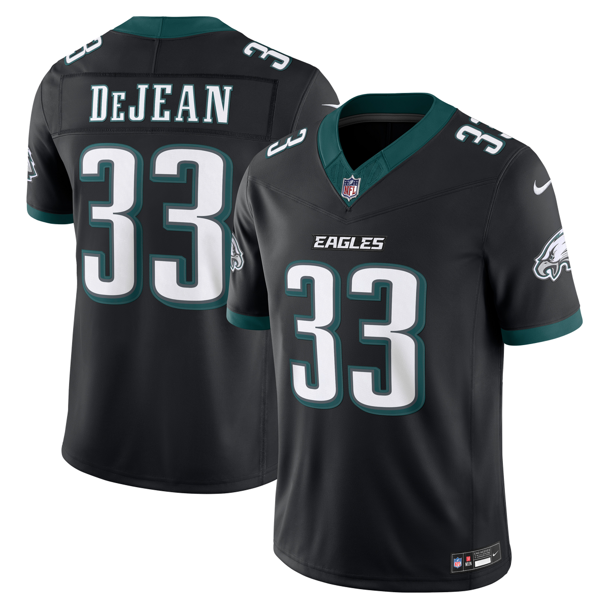 Men's Philadelphia Eagles Cooper Dejean Nike Black Alternate Vapor Fuse Stitched Limited Jersey