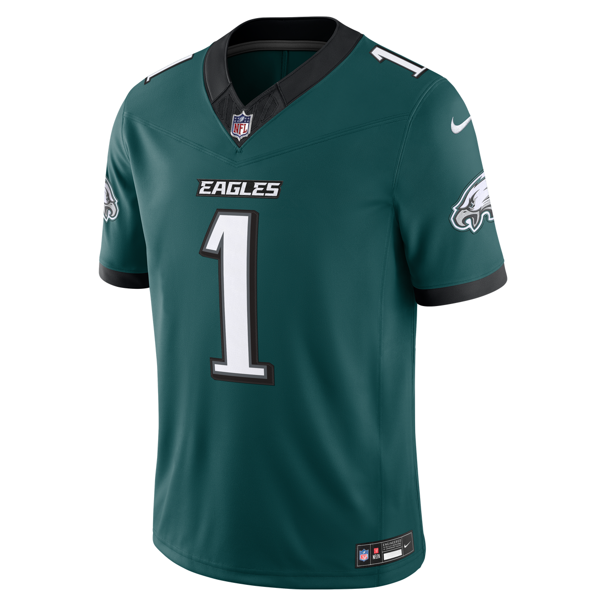Men's Philadelphia Eagles Jalen Hurts Nike Midnight Green Team Vapor Fuse Stitched Limited Jersey