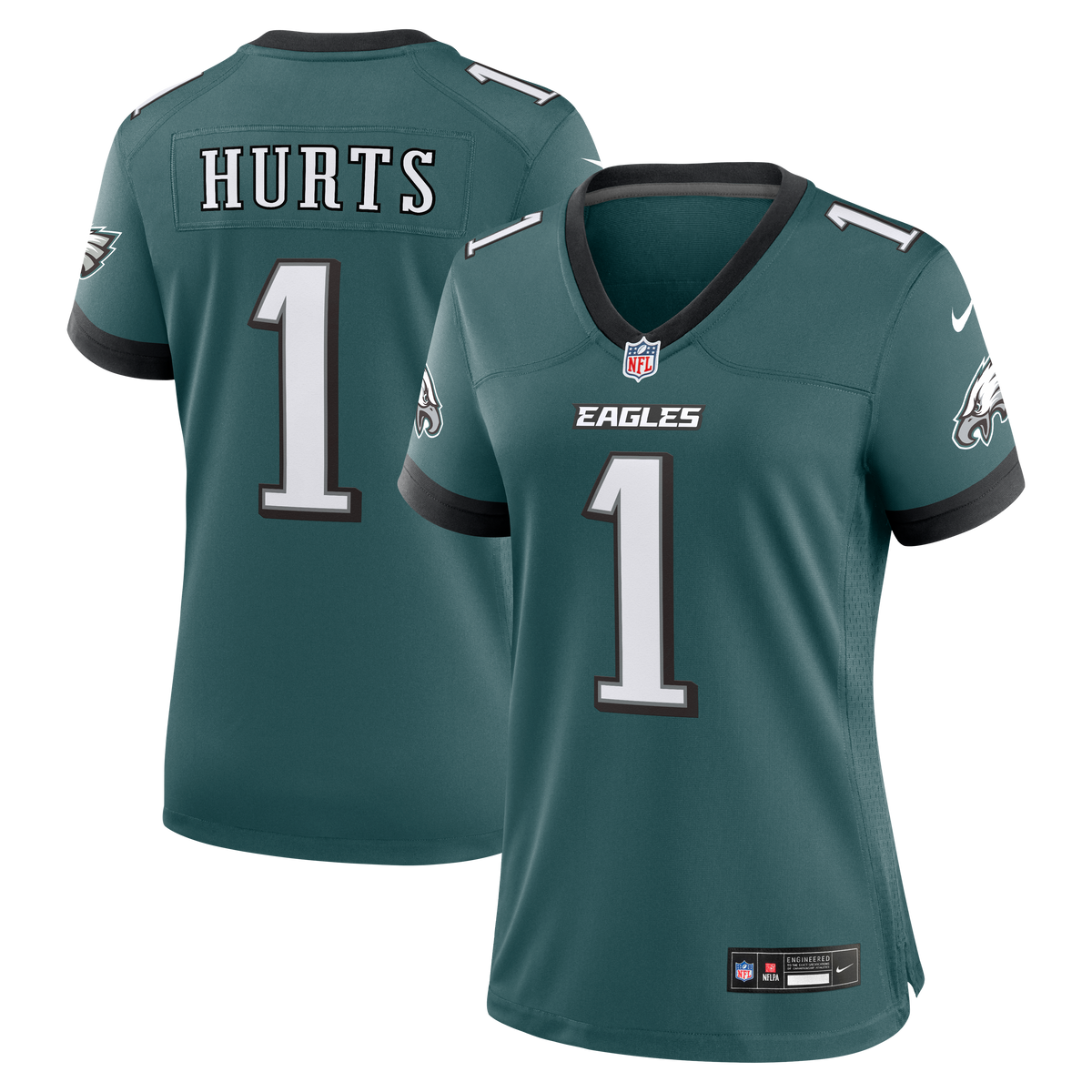 Women's Philadelphia Eagles Jalen Hurts Nike Midnight Green Team Game Jersey