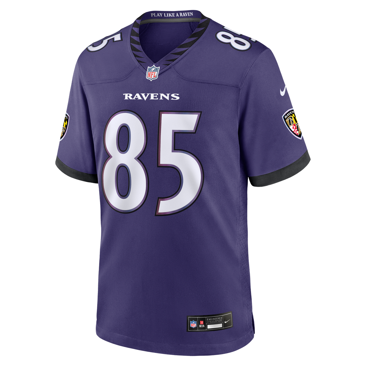 Men's Baltimore Ravens Josh Cuevas Nike Purple Team Game Jersey