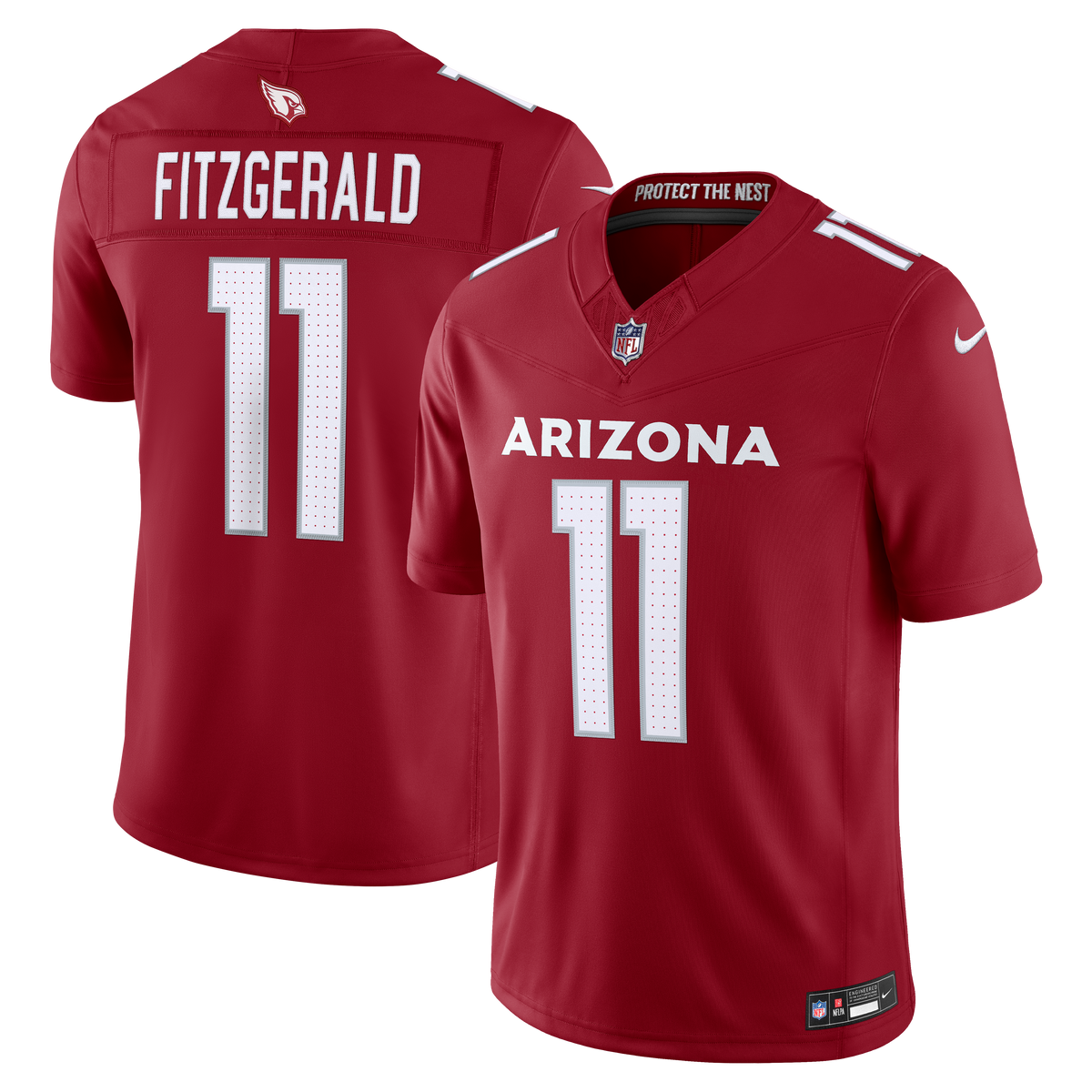 Men's Arizona Cardinals Larry Fitzgerald Nike Cardinal Vapor Fuse Stitched Retired Limited Jersey