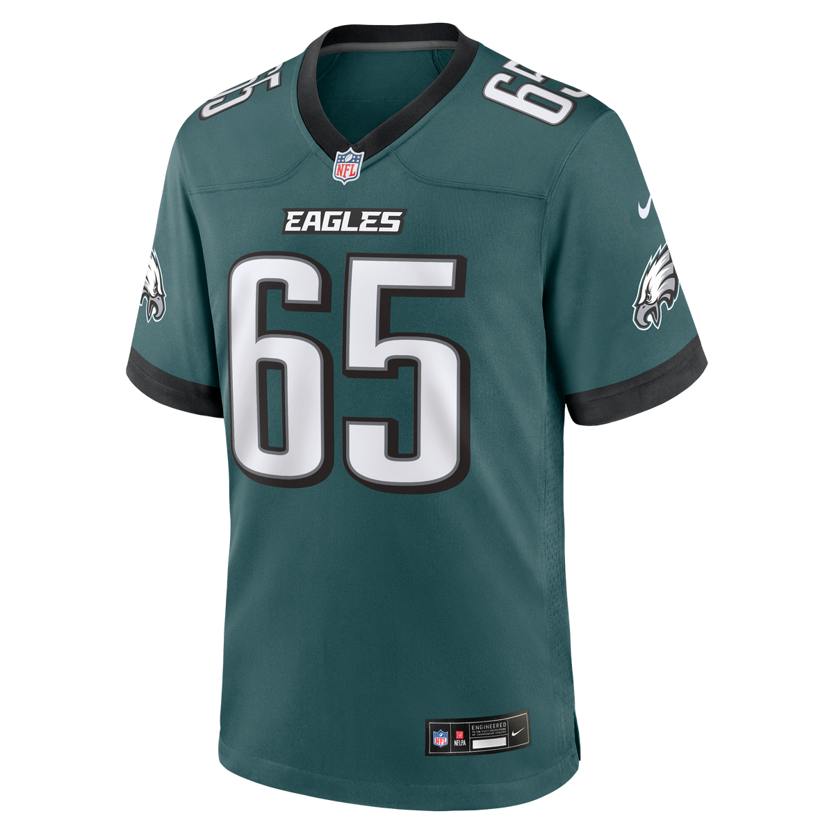 Men's Philadelphia Eagles Lane Johnson Nike Midnight Green Team Game Jersey