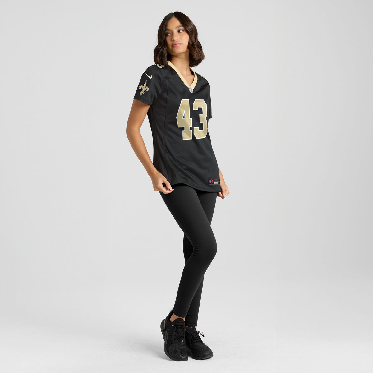 Women's New Orleans Saints Michael Davis Nike Black Team Game Jersey