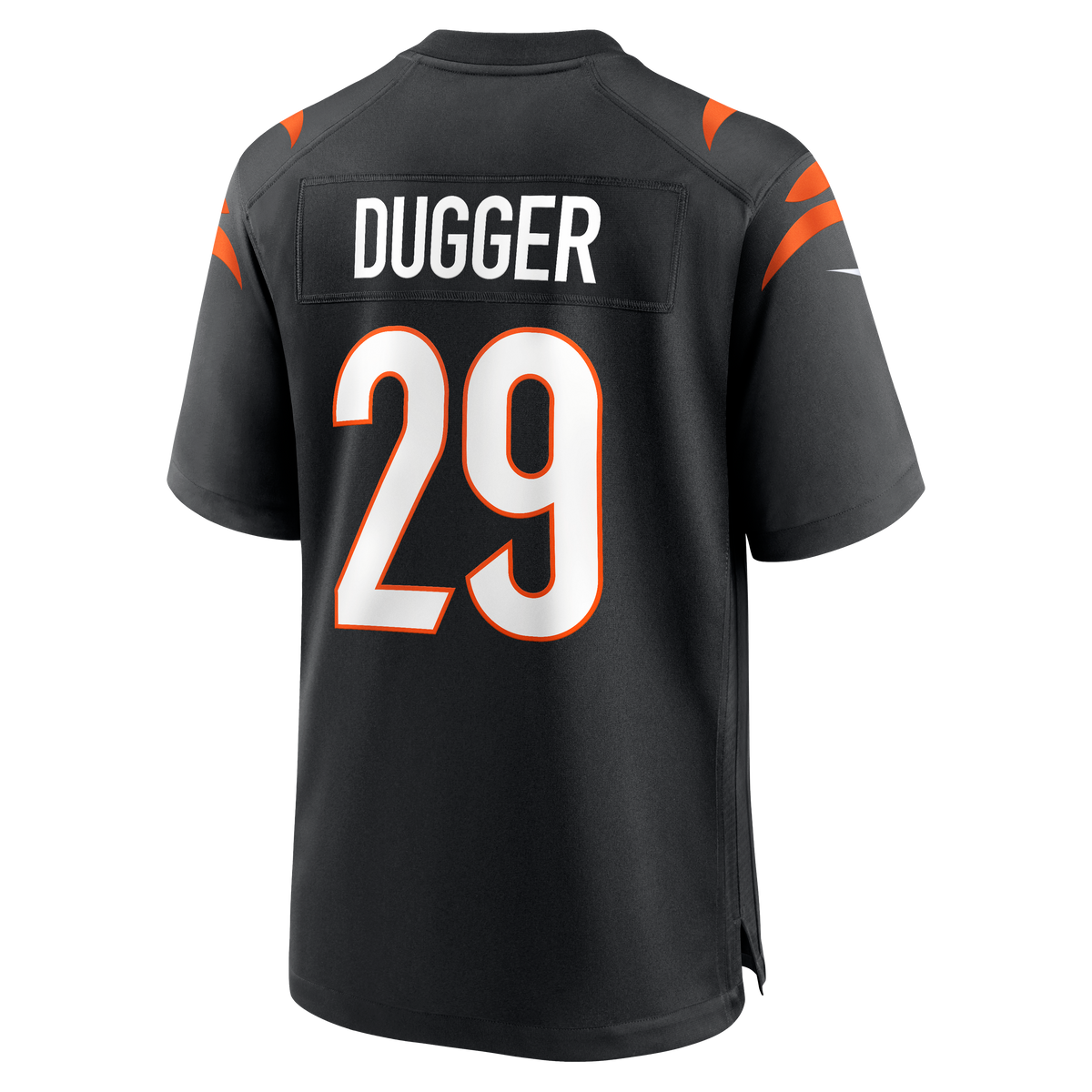 Men's Cincinnati Bengals Kyle Dugger Nike Black Team Game Jersey