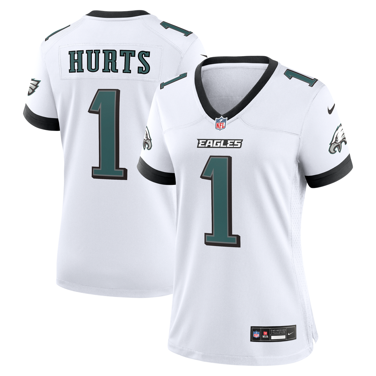 Women's Philadelphia Eagles Jalen Hurts Nike White Game Jersey