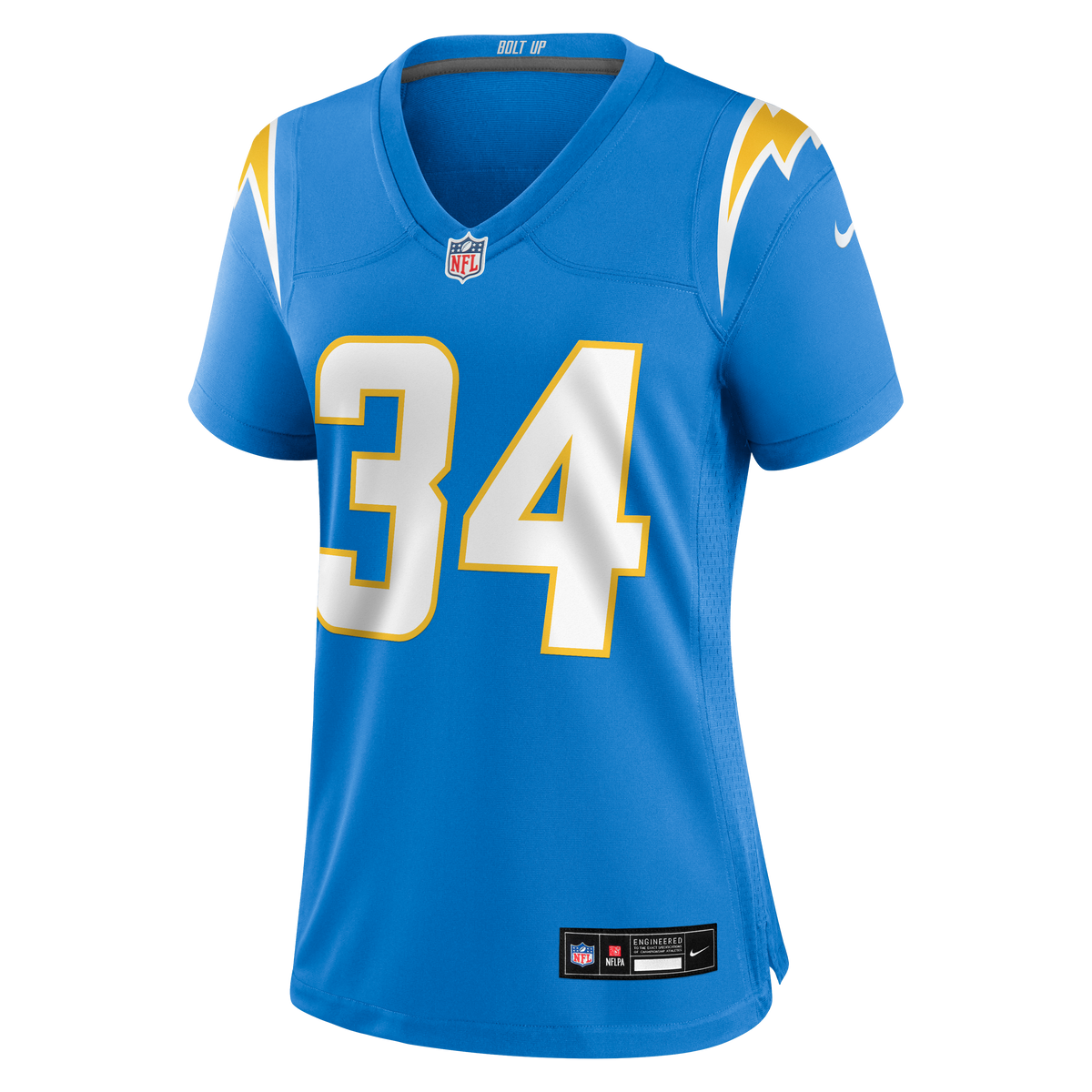 Women's Los Angeles Chargers Keaton Mitchell Nike Powder Blue Team Game Jersey