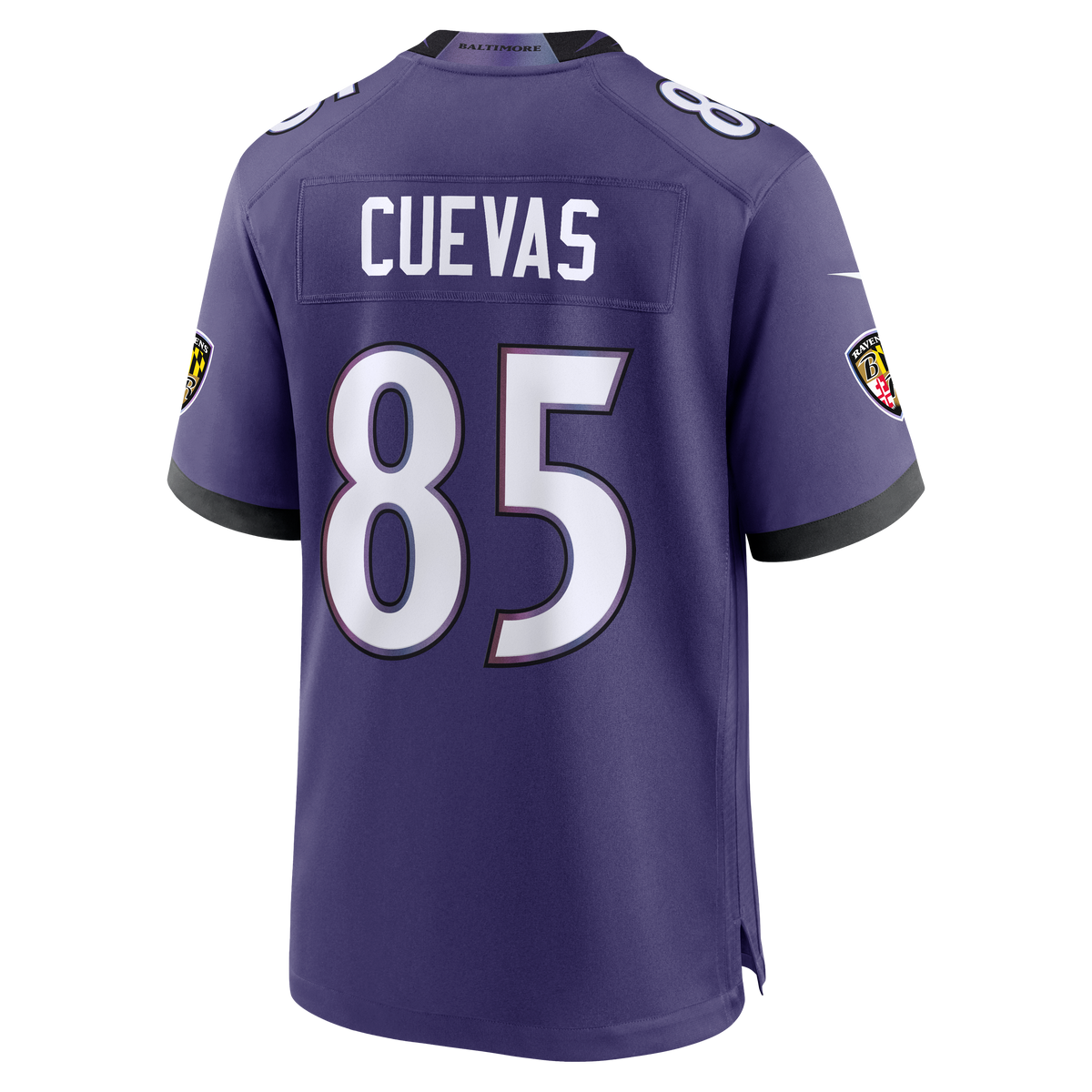 Men's Baltimore Ravens Josh Cuevas Nike Purple Team Game Jersey