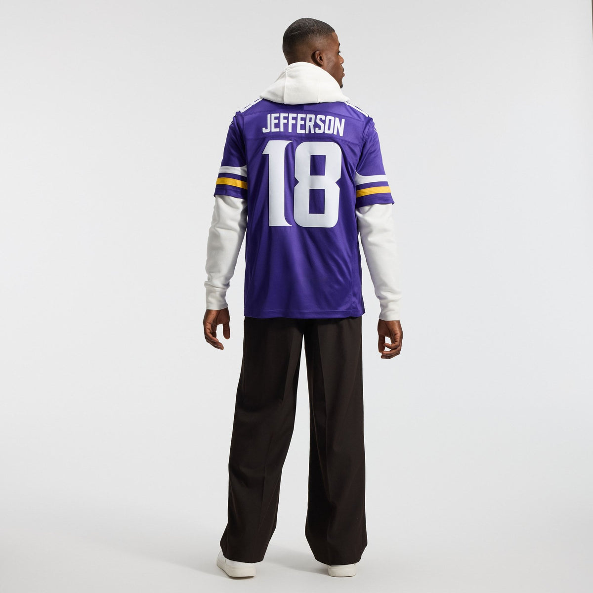 Men's Minnesota Vikings Justin Jefferson Nike Purple Team Vapor Fuse Stitched Limited Jersey