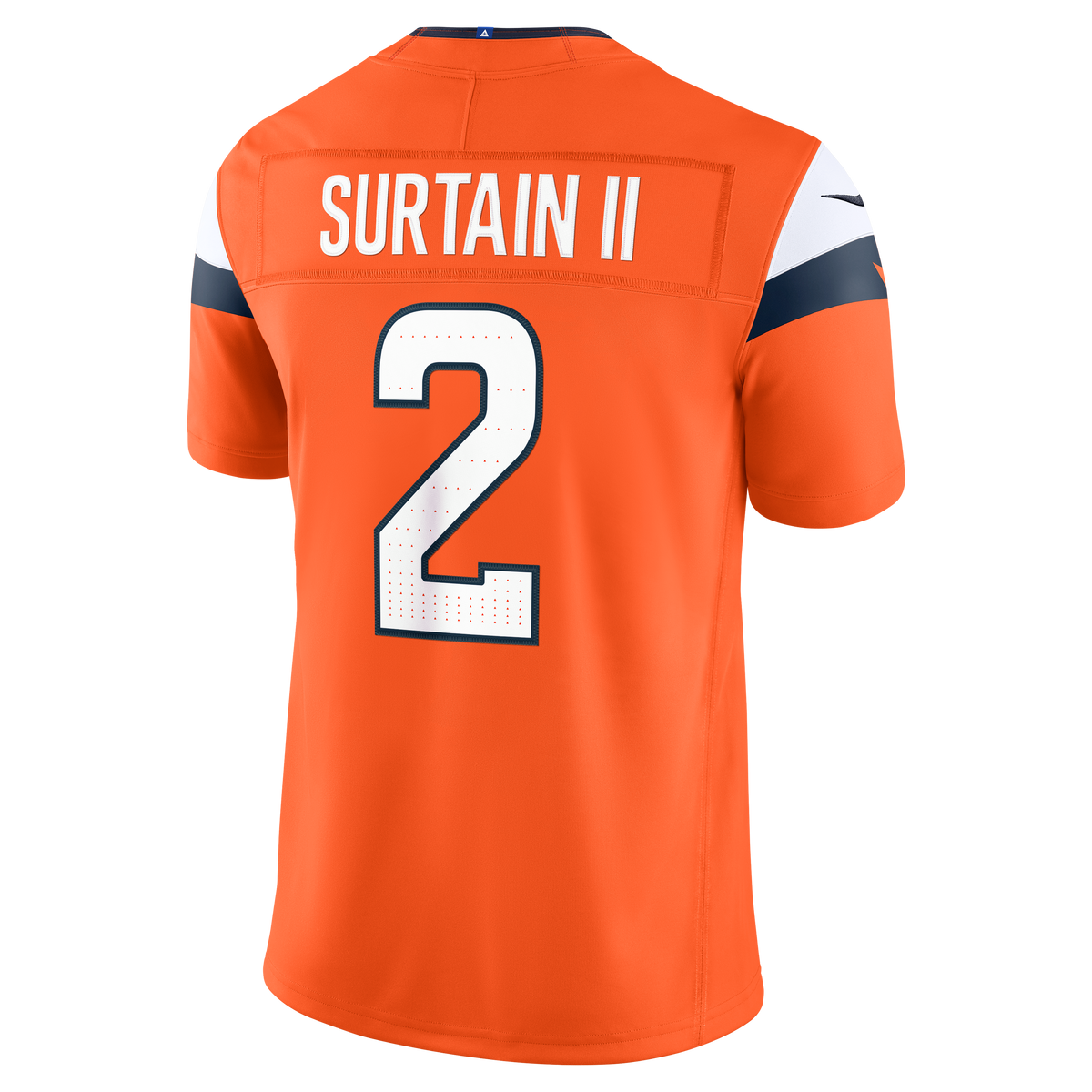 Men's Denver Broncos Patrick Surtain Ii Nike Orange Team Vapor Fuse Stitched Limited Jersey