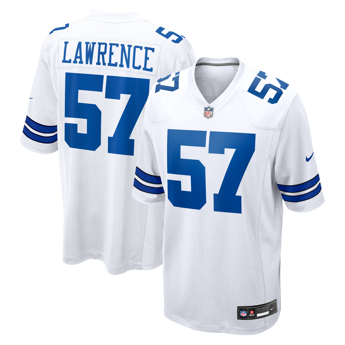Men's Dallas Cowboys Malachi Lawrence Nike White Game Jersey