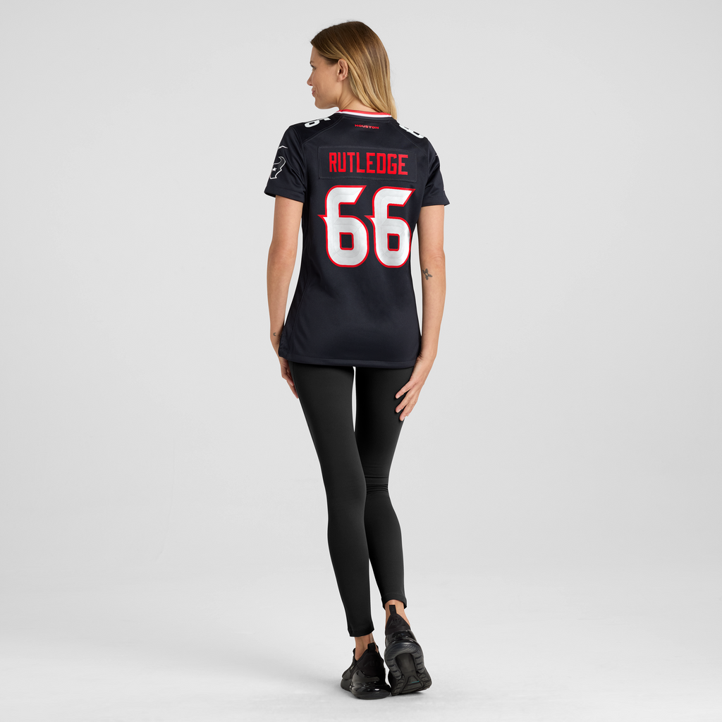 Women's Houston Texans Keylan Rutledge Nike Navy Team Game Jersey