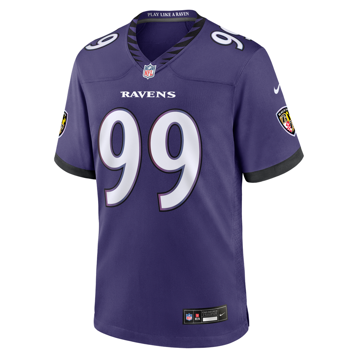 Men's Baltimore Ravens Rayshaun Benny Nike Purple Team Game Jersey